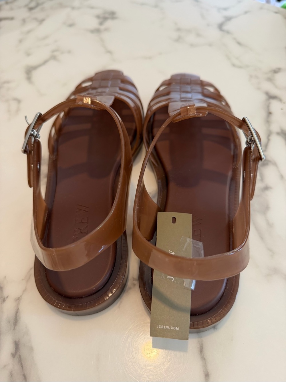 Women’s J Crew Fisherman Jelly Sandals in (Elm Wood) - Picture 5 of 7